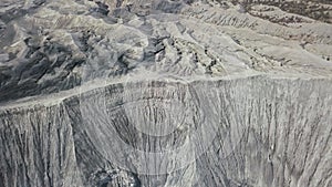 Volcanic soil texture at the foot of Mount Bromo, Indonesia