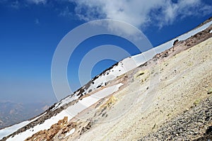 Sulfuric slops of Damavand near summit photo