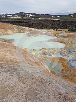 volcanic waste water puddle