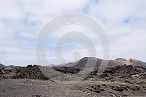 Volcanis landscape of timanfaya national park lanzarote