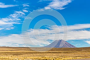 Volcano. The Andes, Road Cusco- Puno, Peru,South America. 4910 m above. The longest continental mountain range in the world