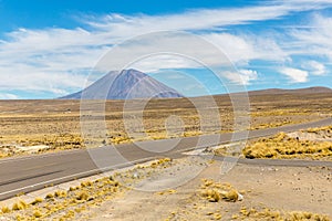 Volcano. The Andes, Road Cusco- Puno, Peru,South America. 4910 m above. The longest continental mountain range in the world photo