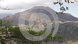 Volcano Batur on a trpoical island of Bali, Indonesia.