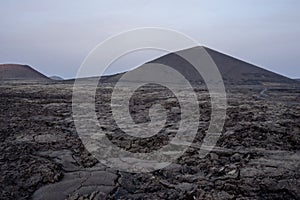 Volcano caldera crater. VolcÃÂ¡n El Cuervo photo
