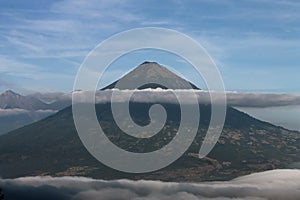 Volcano With Cloud photo