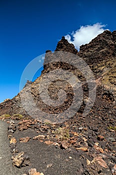 Volcano crater