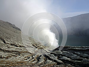 Volcano crater