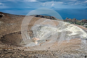 Volcano Crater Aeolian Islands Italy