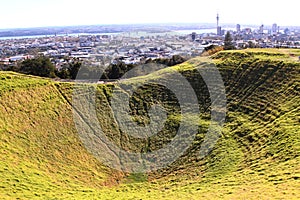 Volcano crater inã€€Auckland in New Zealand