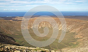 Volcano Crater in Lanzarote, Spain