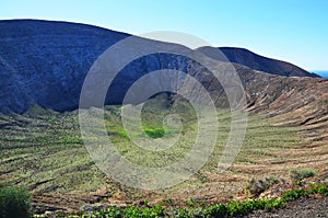 Volcano Crater in Lanzarote, Spain