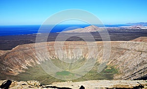 Volcano Crater in Lanzarote, Spain