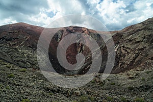 Volcano crater, Lanzarote, Spain