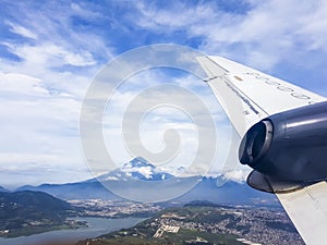 Volcano de Agua seen from a plane