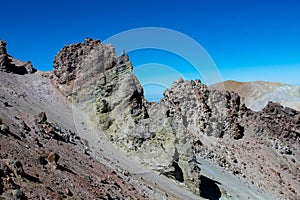 Volcano El Misti crater in Arequipa, Peru