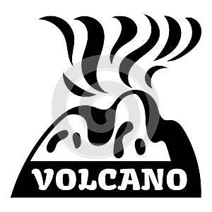 Volcano erruption logo, simple style