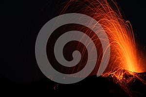 Volcano eruption photo