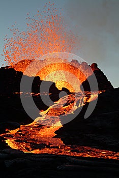Sopka výbuch 