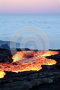 Volcano eruption photo