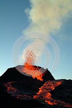 Volcano eruption photo