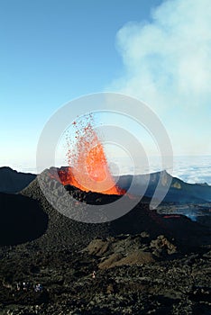 Volcano eruption photo