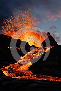 Volcano eruption photo