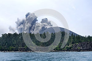 Volcano eruption. Anak Krakatau