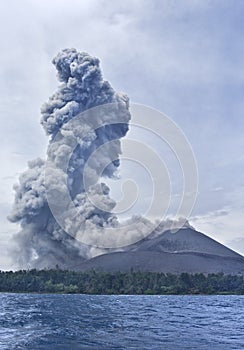 Volcano eruption. Anak Krakatau photo