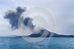 Volcano eruption. Anak Krakatau