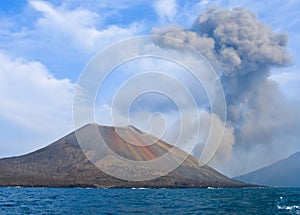 Volcano eruption. Anak Krakatau photo