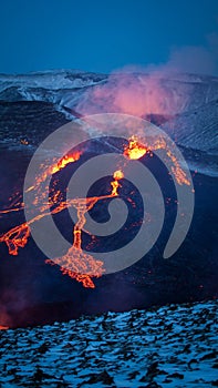 Volcano Eruption In Iceland. photo