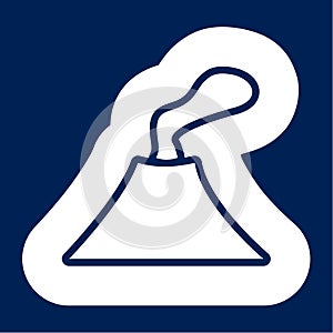 Volcano eruption icon