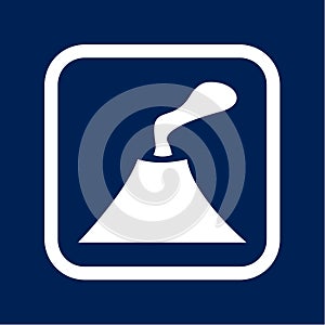 Volcano eruption icon