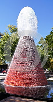 Volcano fountain in Lisbon photo