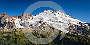 Volcano with glaciers