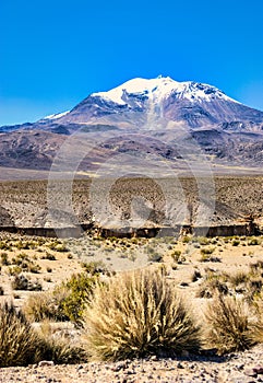 Volcano Guallatiri volcano, 6063 m photo