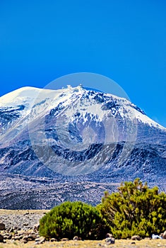 Volcano Guallatiri volcano, 6063 m photo