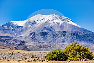 Volcano Guallatiri volcano, 6063 m photo