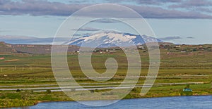 The volcano Hekla in Iceland shot in summer photo