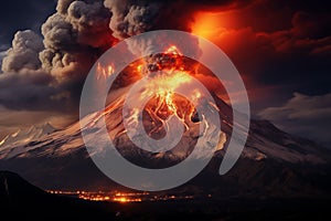 A volcano in Iceland near the town of Grindavik erupts and lava flows into the town