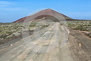 Volcano at isla graciosa canarias