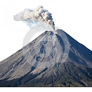 Volcano isolated on white background