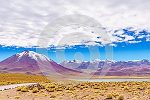 Volcano Lascar by San Pedro de Atacama at the border between Chile and Bolivia