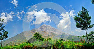 Volcano of Merapi in Central Java, Indonesia 2012