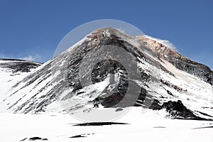 Volcano mount Etna crater