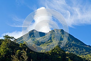 Volcano Mount Sinabung at North Sumatera photo