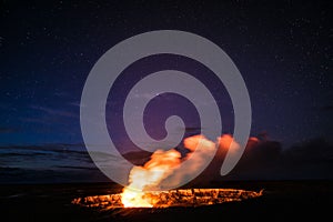 Volcano night life photo
