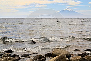 Volcano Osorno, lake Llanquihue, Patagonia, Chile