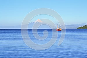 Volcano Osorno, lake Llanquihue, Patagonia, Chile