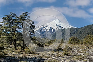 Volcano osorno viewpoints blue water cabulco villarica chile